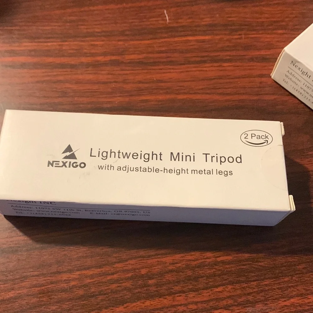 NWT 2pc mini lightweight tripod for webcam cellphone. Height Max extends 5-6.7”